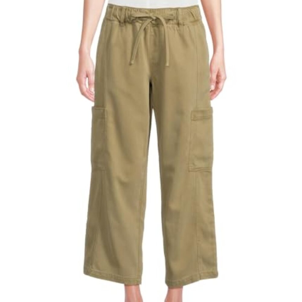 NEW Sanctuary M Bamboo green Area Pants Cargo Pockets Drawstring Waist